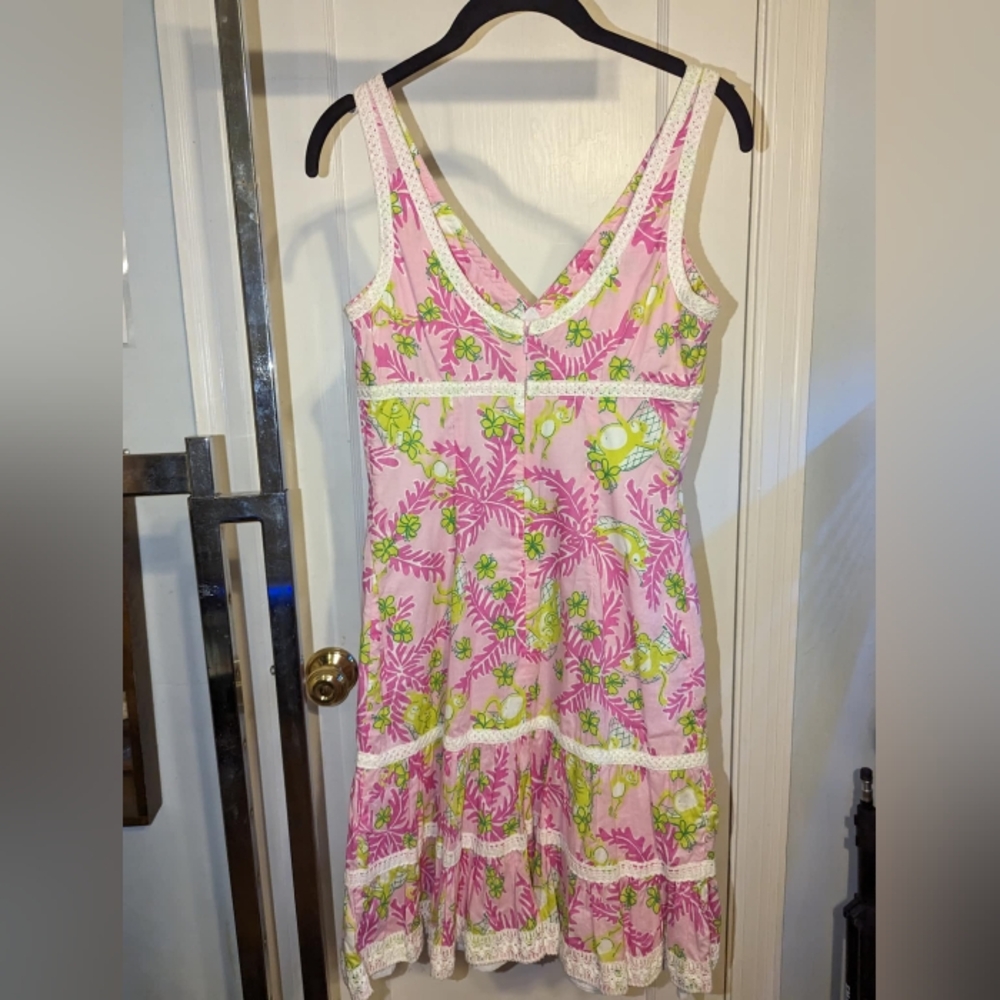 Vintage NWOT Lilly Pulitzer Jacinda Monkey Dress With Ruffle Hem - Picture 4 of 4